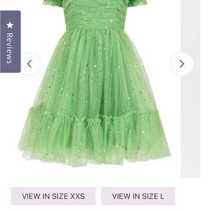 JessaKae Green Dress with Gold Star Details
